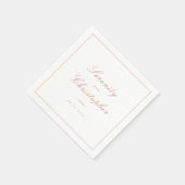 バラ金ゴールドクラシックエレガンスミニマル結婚リスト スタンダードカクテルナプキン (角)