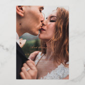 バラ金ゴールドクラシック書道の写真まだ行う 箔招待状 (正面)