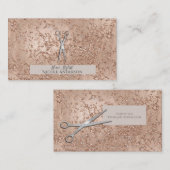 バラ金ゴールドクラックルスパークルシルバーシザーズスタイリスト 名刺 (正面/裏面)