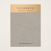 バラ金ゴールドクラフトイヤリングジュエリー表示カード (正面)