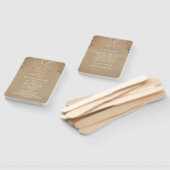 バラ金ゴールドクラフトスタイル紙結婚式 プログラム ハンドファン (組立なし)