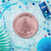 バラ金ゴールドクリスチャンクリスマス聖なる書物、 経典-名前の追加 ペーパープレート (パーティー)