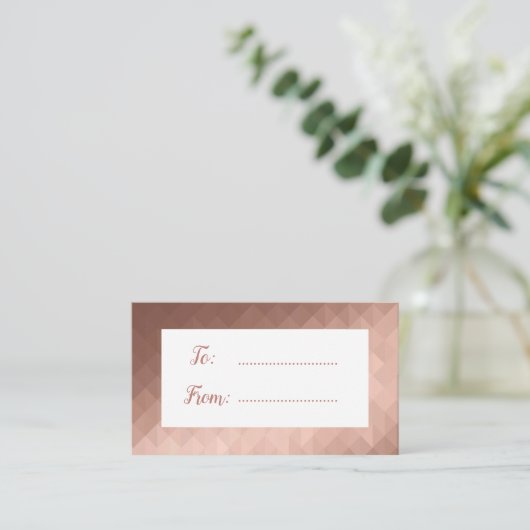 バラ金ゴールドクリスマスギフトカード名前をカスタムする 名刺 (スタンド正面)