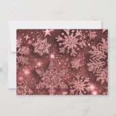 バラ金ゴールドクリスマスツリーホリデーパーティ招待状 招待状 (裏面)