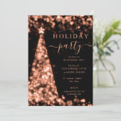 バラ金ゴールドクリスマスツリー会社ホリデーパーティー 招待状 (スタンド正面)