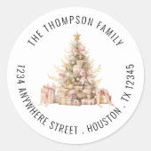 バラ金ゴールドクリスマスツリー返品名住所 ラウンドシール (正面)