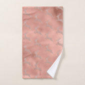 バラ金ゴールドクリスマストナカイグリッタールック バスタオルセット (ハンドタオル)