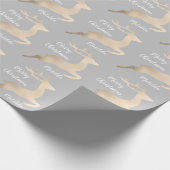 バラ金ゴールドクリスマストナカパーソナライズされたイ ラッピングペーパー (角)