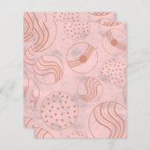 バラ金ゴールドクリスマスボールスクラップブック紙 (正面/裏面)