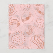 バラ金ゴールドクリスマスボールスクラップブック紙 (裏面)