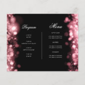 バラ金ゴールドクリスマスライト招待状プログラム&メニュー チラシ (裏面)