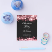 バラ金ゴールドクリスマスライト招待状プログラム&メニュー チラシ (シングル)