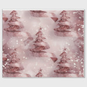 バラ金ゴールドクリスマスラッピング紙 ラッピングペーパー (フラット)