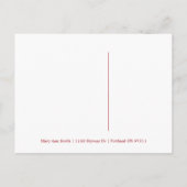 バラ金ゴールドクリスマス救祝日付 |ツリーとリボン 案内ポストカード (裏面)