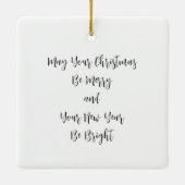 バラ金ゴールドクリスマス装飾 セラミックオーナメント (裏面)