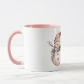 バラ金ゴールドクリスマス雪だるま マグカップ (左)