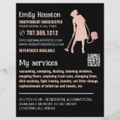 バラ金ゴールドクリーナーシルエット，家政婦，メイド チラシ (正面)