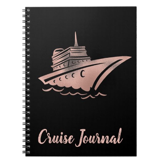 バラ金ゴールドクルーズシップ休暇ジャーナルノートブック ノートブック (正面)