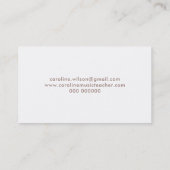 バラ金ゴールドクレフ、 音符記号及びフェイクグリッター 名刺 (裏面)