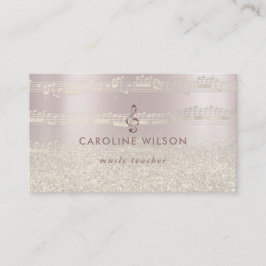 バラ金ゴールドクレフ、 音符記号及びフェイクグリッター 名刺