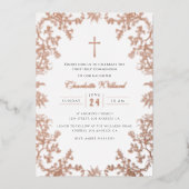 バラ金ゴールドクロスヴィンテージガールズファースト通信 箔招待状 (正面)