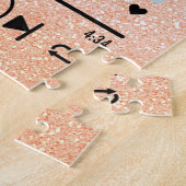 バラ金ゴールドグラデーションの卒業写真の再生リスト ジグソーパズル (側面)