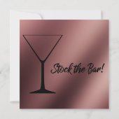 バラ金ゴールドグラデーションカップルストックザバーシャワー 招待状 (裏面)