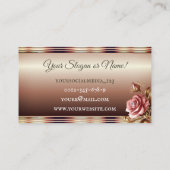 バラ金ゴールドグラデーショングラデーションピンクヴィンテージグラマー 名刺 (裏面)