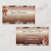 バラ金ゴールドグラデーショングラデーションピンクヴィンテージグラマー 名刺 (正面/裏面)