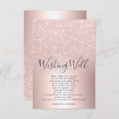バラ金ゴールドグラデーショングリッターウィズ結婚ウェル エンクロージャーカード (正面/裏面)