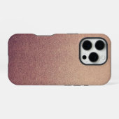 バラ金ゴールドグラデーショングリッターサンドルックピンク iPhoneケース (裏面横)