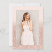 バラ金ゴールドグラデーショングリッターシックなスクリプトピンク13種 招待状 (裏面)