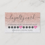 バラ金ゴールドグラデーショングリッタースクリプトメイクアップ大理石10 lo ロイヤリティカード (正面)