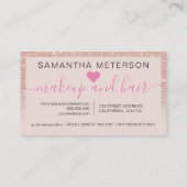 バラ金ゴールドグラデーショングリッタースクリプト作成赤面10 ロイヤリティカード (裏面)