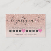 バラ金ゴールドグラデーショングリッタースクリプト作成赤面10 ロイヤリティカード (正面)