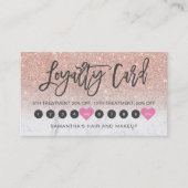 バラ金ゴールドグラデーショングリッタースクリプト大理石10 ロイヤリティカード (正面)