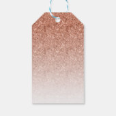 バラ金ゴールドグラデーショングリッターブライダルシャワー紙ラベル ギフトタグ (裏面)