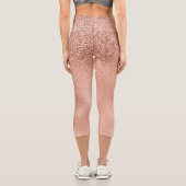 バラ金ゴールドグラデーショングリッターメタルルック カプリレギンス (裏面)