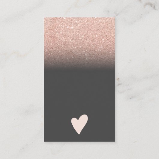 バラ金ゴールドグラデーショングリッター大理石感謝してい注文 名刺 (裏面)