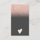 バラ金ゴールドグラデーショングリッター感謝してい順序 名刺 (裏面)