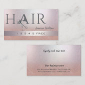 バラ金ゴールドグラデーショングリッター毛 ロイヤリティカード (正面/裏面)