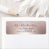 バラ金ゴールドグラデーショングリッター金結婚属箔 ラベル (インサイチュ)