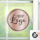 バラ金ゴールドグラデーションサークルビジネスロゴ ウィンドウサイン (ホーム)