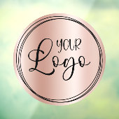 バラ金ゴールドグラデーションサークルビジネスロゴ ウィンドウサイン (シート3)