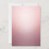 バラ金ゴールドグラデーション誕生日 招待状 (裏面)