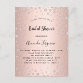 バラ金ゴールドグラマラスブライダルシャワー ポストカード (正面)