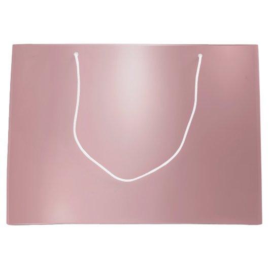 バラ金ゴールドグラマーモダントレンディーテンプレートエレガント ラージペーパーバッグ (正面)