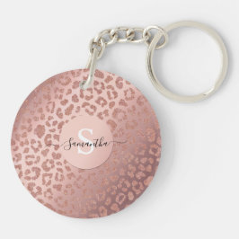 バラ金ゴールドグラムアニマルプリントキラキラ キーホルダー