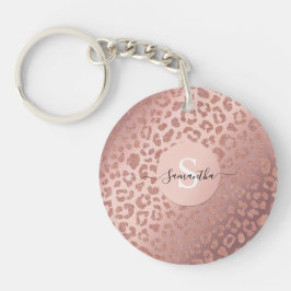 バラ金ゴールドグラムアニマルプリントキラキラ キーホルダー