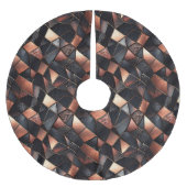 バラ金ゴールドグラムアンドブラック ブラッシュドポリエステルツリースカート (正面)